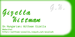 gizella wittman business card